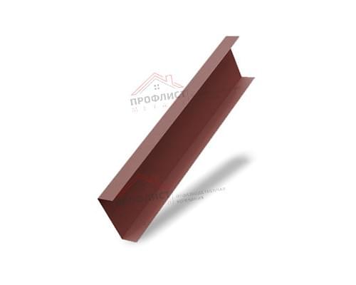 Декоративная накладка на столб жалюзи Milan,Tokyo 0,5 Satin с пленкой RAL 3009 оксидно-красный