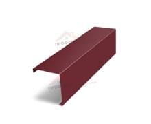 Декоративная накладка на столб угловая жалюзи Milan,Tokyo 0,5 Satin с пленкой RAL 3005 красное вино