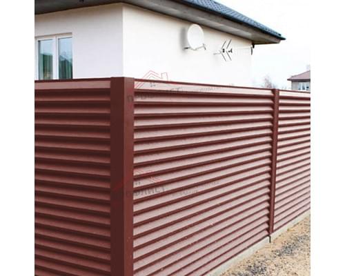 Декоративная накладка на столб угловая жалюзи Milan,Tokyo 0,5 Satin с пленкой RAL 3009 оксидно-красный