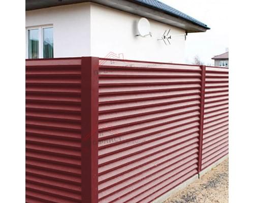 Декоративная накладка на столб угловая жалюзи Milan,Tokyo 0,5 Satin с пленкой RAL 3011 коричнево-красный