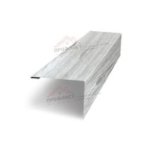Нащельник (для калиток и ворот) 25х35 жалюзи Milan, Tokyo, Palermo 0,45 Print Elite Snow wood (L1,68)