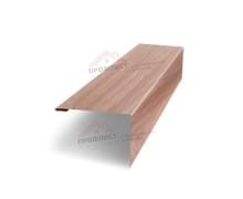 Нащельник (для калиток и ворот) 25х35 жалюзи Milan, Tokyo, Palermo 0,45 Print Elite White wood (L1,68)