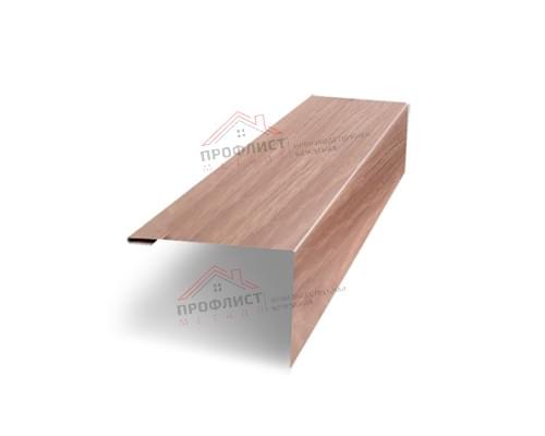 Нащельник (для калиток и ворот) 25х35 жалюзи Milan, Tokyo, Palermo 0,45 Print Elite White wood (L1,68)