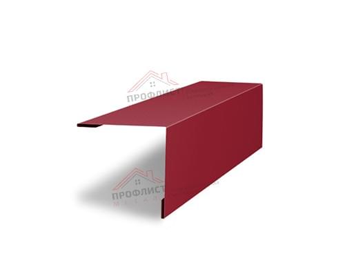 Планка завершающая 50х50 жалюзи Milan 0,45 PE с пленкой RAL 3003 рубиново-красный