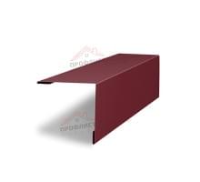 Планка завершающая 50х50 жалюзи Milan 0,5 Satin с пленкой RAL 3005 красное вино