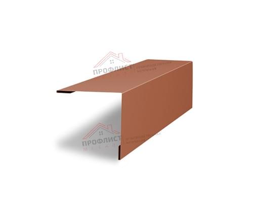 Планка завершающая 50х50 жалюзи Milan 0,5 Satin Мatt RAL 8004 терракота Планка завершающая 50х50 жалюзи Milan 0,5 Satin Мatt RAL 8004 терракота