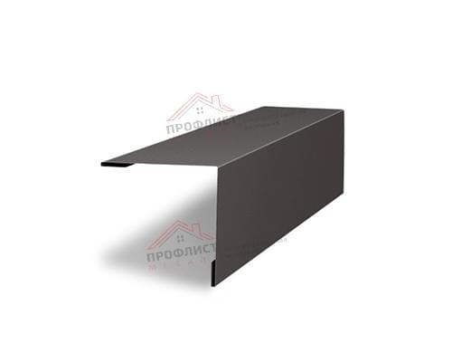 Планка завершающая 50х50 жалюзи Milan 0,5 PurLite Мatt RR 32 темно-коричневый