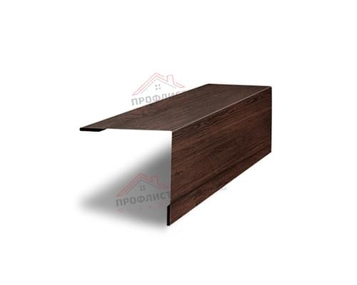 Планка завершающая 50х50 жалюзи Milan 0,45 Print Elite Choco Wood