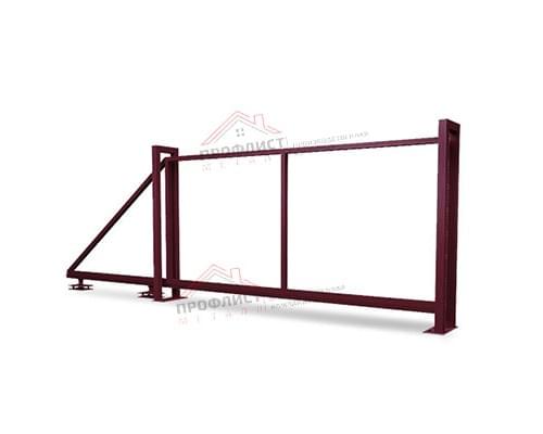 Ворота откатные Жалюзи к кирпичному столбу 2,0х4,5 RAL 3005