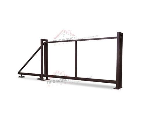 Ворота откатные Жалюзи крепление к кирпичному столбу 2,0х4,5 RAL 8017
