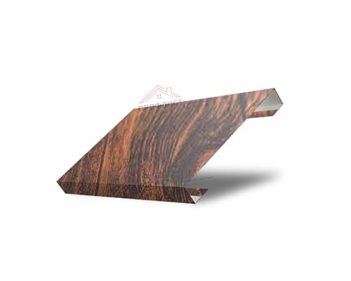 Ламель лицевая 150 жалюзи Texas 0,45 Print Elite Chestnut Wood (обратная сторона серая)