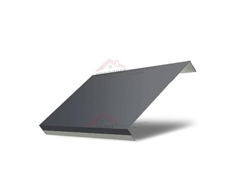 Ламель обратная 150 Texas стартовая/финишная для калиток и ворот 0,5 GreenCoat Pural BT, matt RR 23 темно-серый (RAL 7024 мокрый асфальт)