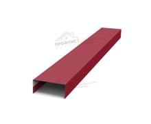 Крепежная планка нижняя Texas 0,45 PE с пленкой RAL 3003 рубиново-красный