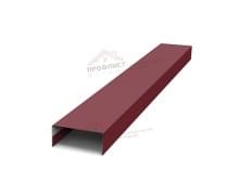 Крепежная планка нижняя Texas 0,45 Drap RAL 3005 красное вино