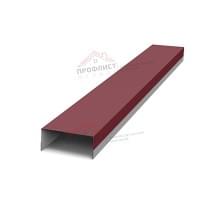 Крепежная планка верхняя Texas 0,45 PE-Double с пленкой RAL 3005 красное вино