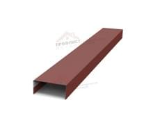 Крепежная планка нижняя Texas 0,45 PE с пленкой RAL 3009 оксидно-красный