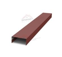 Крепежная планка нижняя Texas 0,5 Satin с пленкой RAL 3009 оксидно-красный