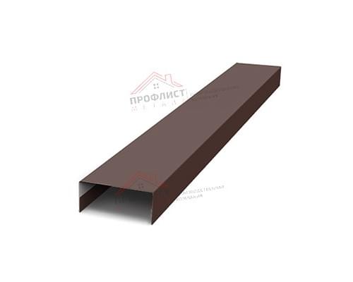 Крепежная планка нижняя Texas 0,7 PE с пленкой RAL 8017 шоколад