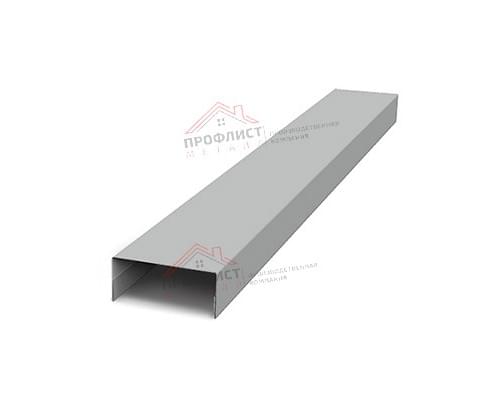 Крепежная планка нижняя Texas 0,5 Satin с пленкой RAL 9006 бело-алюминиевый