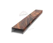 Крепежная планка верхняя Texas 0,45 Print Elite Chestnut Wood (обратная сторона серая)