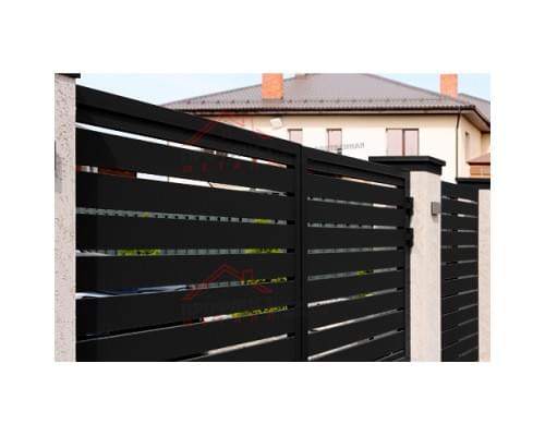 Калитка Жалюзи Texas 2,0х1 RAL 9005 без заполнения (ламель125 мм)