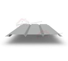 Софит металлический без перфорации 0,5 Satin с пленкой RAL 9006 бело-алюминиевый