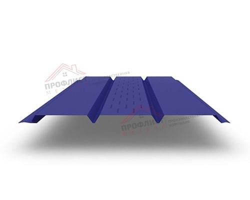 Софит металлический центральная перфорация 0,45 PE с пленкой RAL 5002 ультрамариново-синий