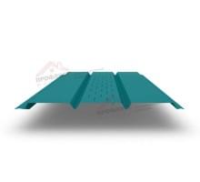 Софит металлический центральная перфорация 0,45 PE с пленкой RAL 5021 водная синь