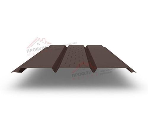 Софит металлический центральная перфорация 0,5 Satin с пленкой RAL 8017 шоколад Софит металлический центральная перфорация 0,5 Satin с пленкой RAL 8017 шоколад