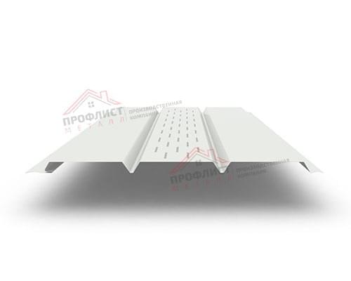 Софит металлический центральная перфорация 0,5 Satin с пленкой RAL 9003 сигнальный белый Софит металлический центральная перфорация 0,5 Satin с пленкой RAL 9003 сигнальный белый