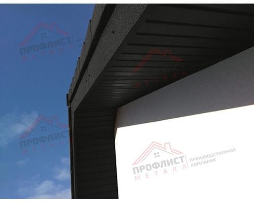 Софит металлический центральная перфорация 0,5 Satin с пленкой RAL 9005 черный Софит металлический центральная перфорация 0,5 Satin с пленкой RAL 9005 черный