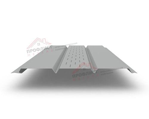 Софит металлический центральная перфорация 0,5 Satin с пленкой RAL 9006 бело-алюминиевый Софит металлический центральная перфорация 0,5 Satin с пленкой RAL 9006 бело-алюминиевый