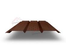 Софит металлический центральная перфорация 0,45 Print Elite с пленкой Choco Wood
