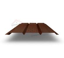 Софит металлический центральная перфорация 0,45 Print Elite с пленкой Choco Wood