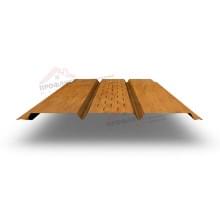 Софит металлический центральная перфорация 0,4 Print Premium с пленкой Golden Wood Софит металлический центральная перфорация 0,4 Print Premium с пленкой Golden Wood