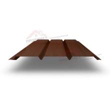 Софит металлический без перфорации 0,45 Print Elite с пленкой Choco Wood
