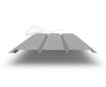 Софит металлический полная перфорация 0,4 PE с пленкой RAL 7004 сигнальный серый.