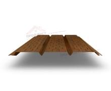 Софит металлический полная перфорация 0,45 Print Elite с пленкой Antique Wood.