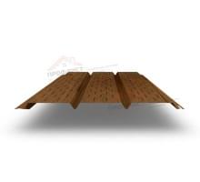 Софит металлический полная перфорация 0,45 Print Premium с пленкой Antique Wood.