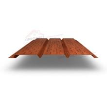 Софит металлический полная перфорация 0,45 Print Elite с пленкой Cherry Wood.
