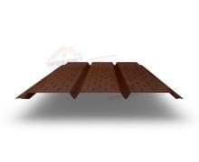 Софит металлический полная перфорация 0,45 Print Elite с пленкой Choco Wood.