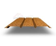 Софит металлический полная перфорация 0,4 Print Premium с пленкой Golden Wood.