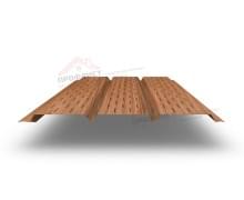 Софит металлический полная перфорация 0,45 Print Elite с пленкой Honey Wood.