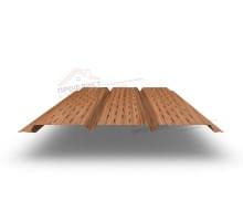 Софит металлический полная перфорация 0,45 Print Elite с пленкой Honey Wood.