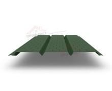 Софит металлический полная перфорация 0,5 Velur с пленкой RAL 6020 хромовая зелень