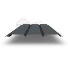 Софит металлический без перфорации 0,5 Satin с пленкой RAL 7016 антрацитово-серый